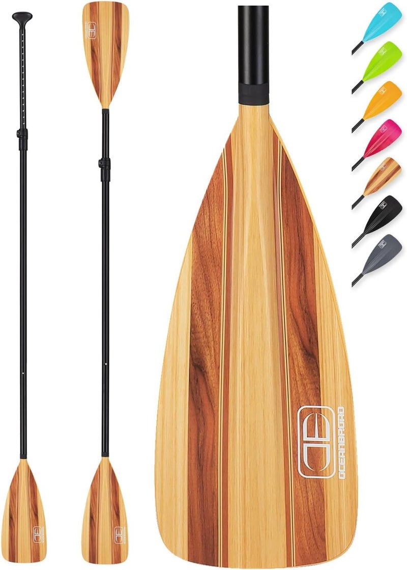 OCEANBROAD SUP Paddle - Adjustable Stand-Up Paddle for Paddleboard Kayak, Adjustable Aluminum Alloy Shaft with Reinforced Nylon Blades - Image 1